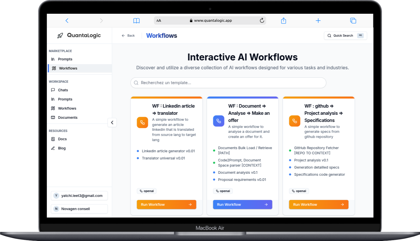 Visual Workflow Builder